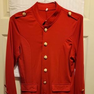 LADIES DOUBLE BREASTED RED BLAZER